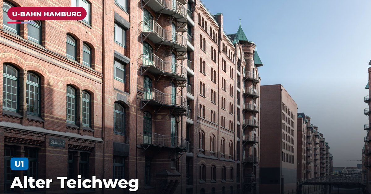 U-Bahn-Station Alter Teichweg in Hamburg — Linie U1