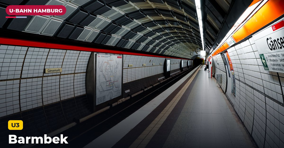 U-Bahn-Station Barmbek in Hamburg — Linie U3
