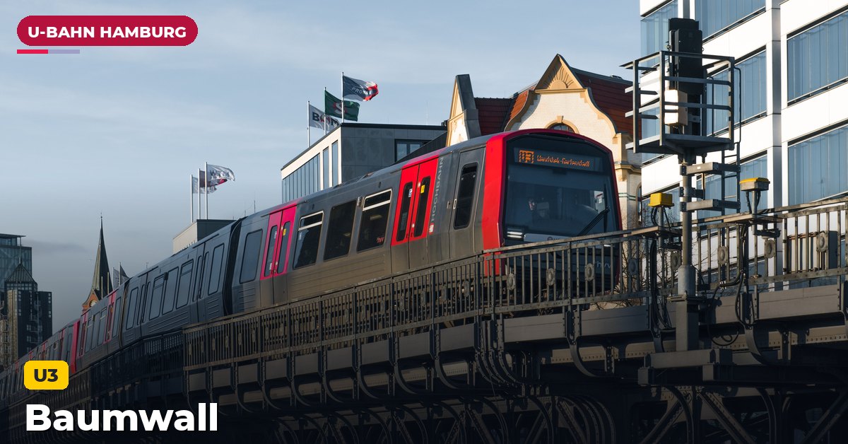 U-Bahn-Station Baumwall in Hamburg — Linie U3