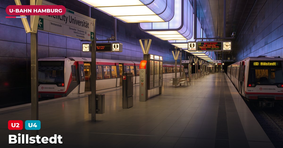 U-Bahn-Station Billstedt in Hamburg — Linie U2