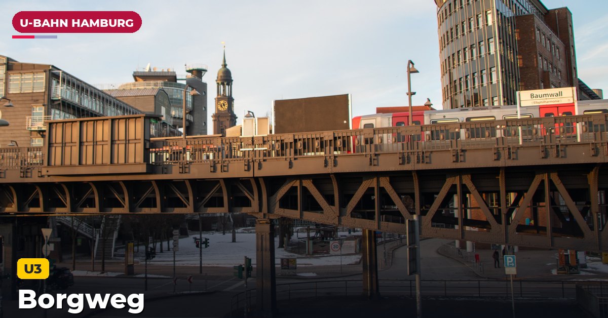 U-Bahn-Station Borgweg in Hamburg — Linie U3