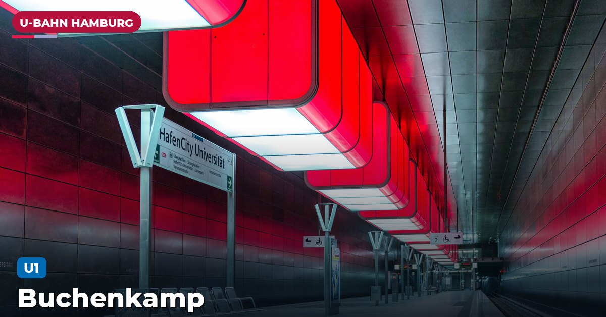 U-Bahn-Station Buchenkamp in Hamburg — Linie U1