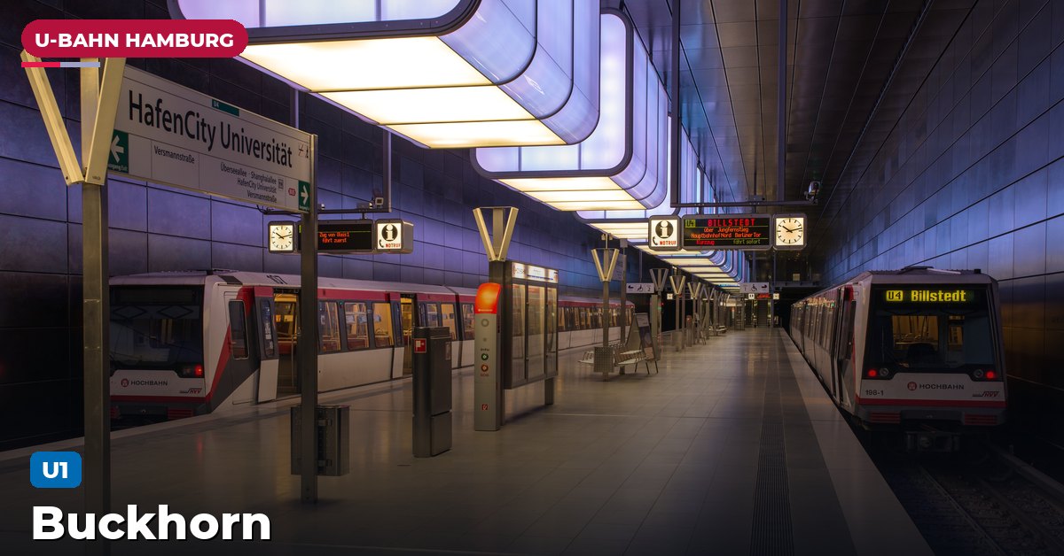 U-Bahn-Station Buckhorn in Hamburg — Linie U1