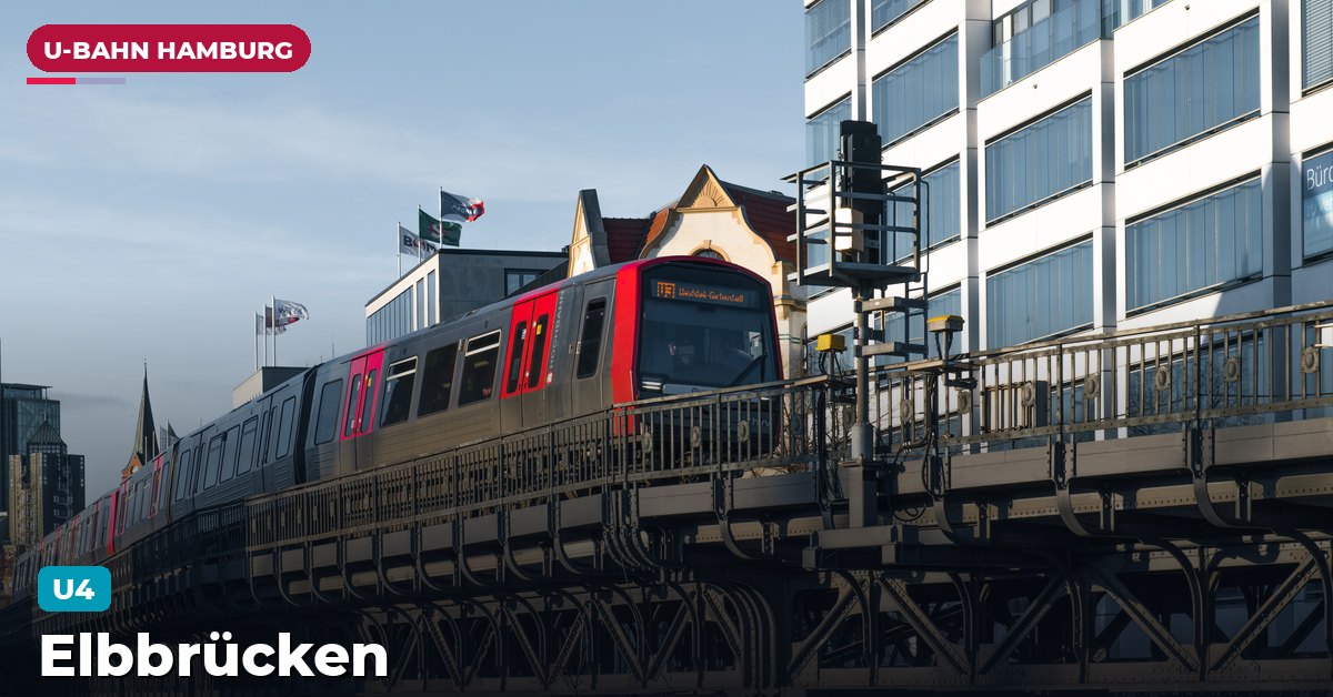 U-Bahn-Station Elbbrücken in Hamburg — Linie U4