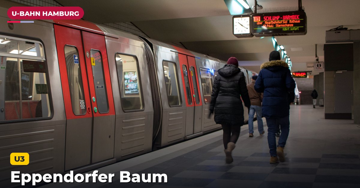 U-Bahn-Station Eppendorfer Baum in Hamburg — Linie U3