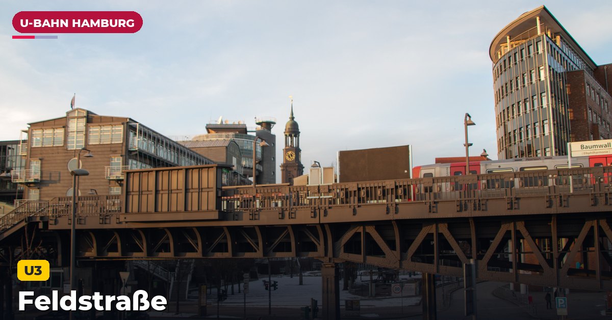 U-Bahn-Station Feldstraße in Hamburg — Linie U3