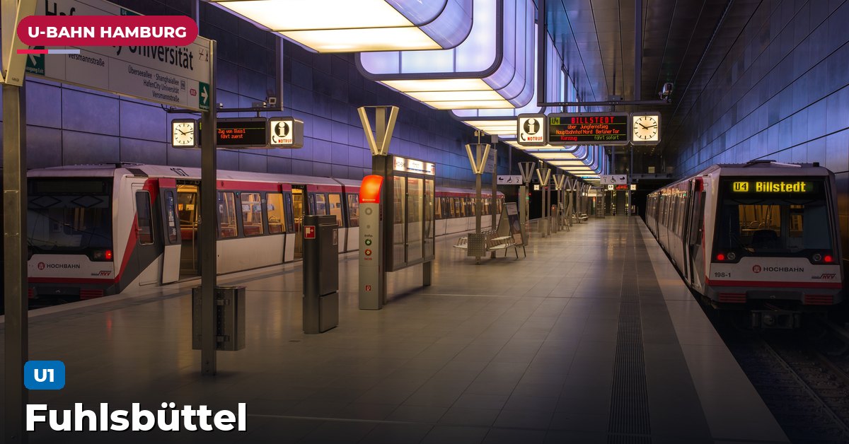 U-Bahn-Station Fuhlsbüttel in Hamburg — Linie U1