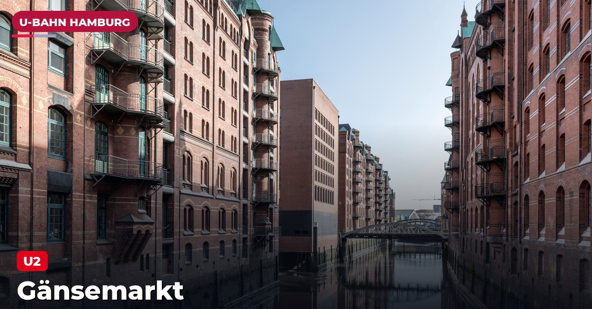 U-Bahn-Station Gänsemarkt in Hamburg — Linie U2