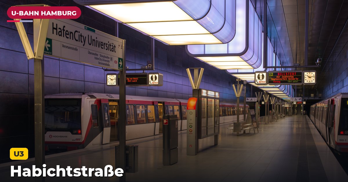 U-Bahn-Station Habichtstraße in Hamburg — Linie U3