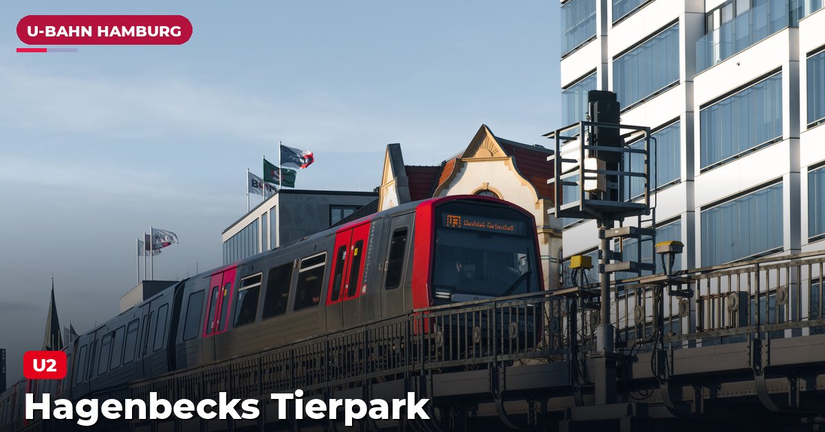 U-Bahn-Station Hagenbecks Tierpark in Hamburg — Linie U2