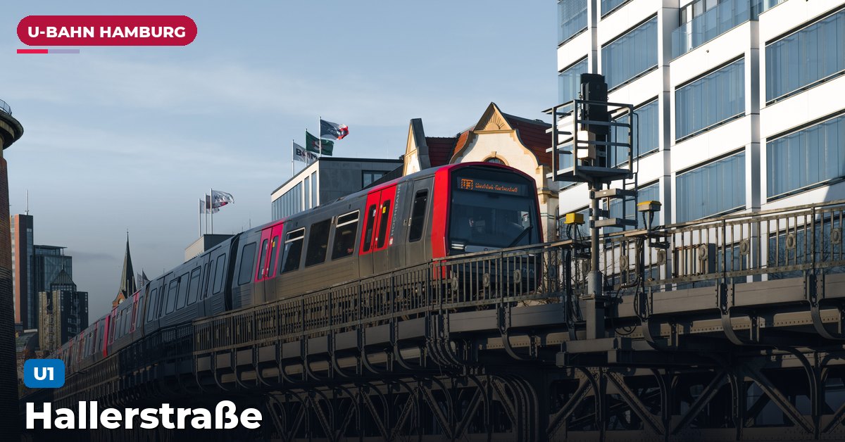U-Bahn-Station Hallerstraße in Hamburg — Linie U1