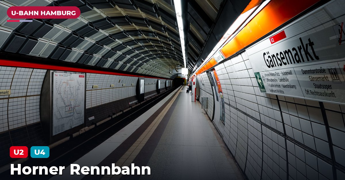U-Bahn-Station Horner Rennbahn in Hamburg — Linie U2