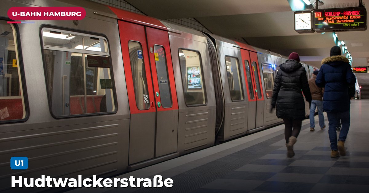 U-Bahn-Station Hudtwalckerstraße in Hamburg — Linie U1