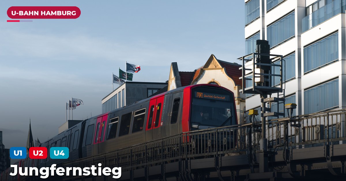 U-Bahn-Station Jungfernstieg in Hamburg — Linie U1
