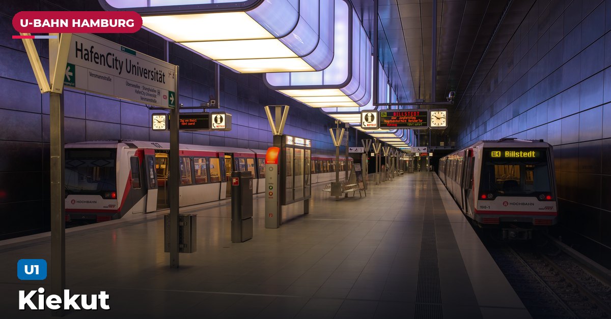 U-Bahn-Station Kiekut in Hamburg — Linie U1