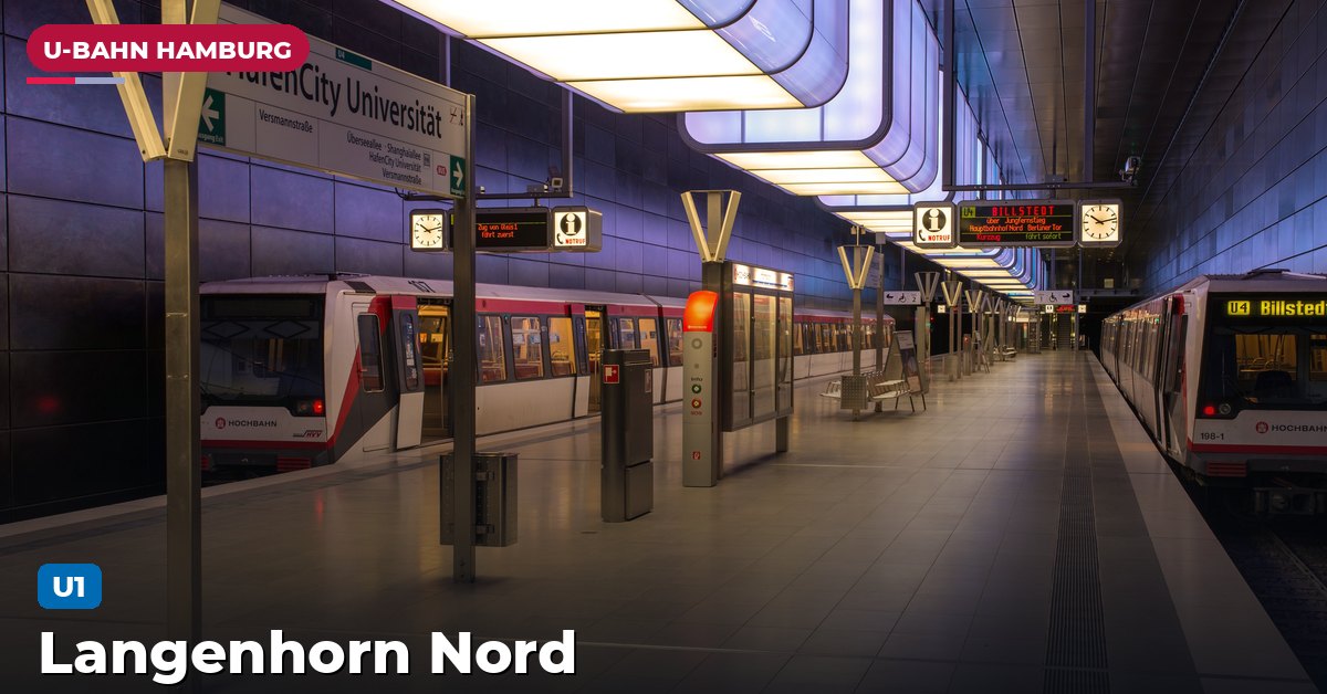 U-Bahn-Station Langenhorn Nord in Hamburg — Linie U1