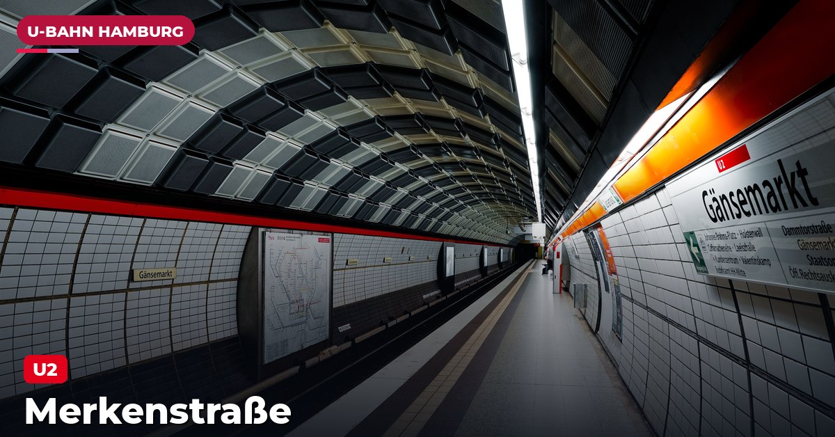 U-Bahn-Station Merkenstraße in Hamburg — Linie U2