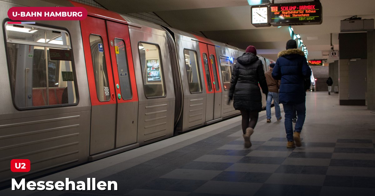 U-Bahn-Station Messehallen in Hamburg — Linie U2