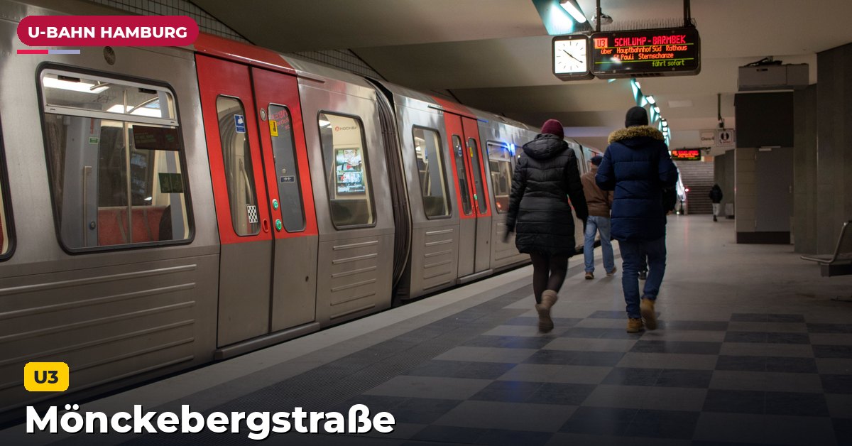 U-Bahn-Station Mönckebergstraße in Hamburg — Linie U3