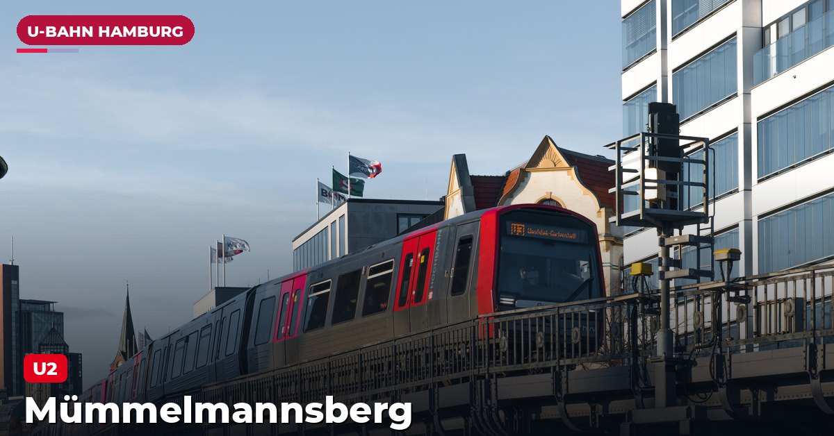 U-Bahn-Station Mümmelmannsberg in Hamburg — Linie U2