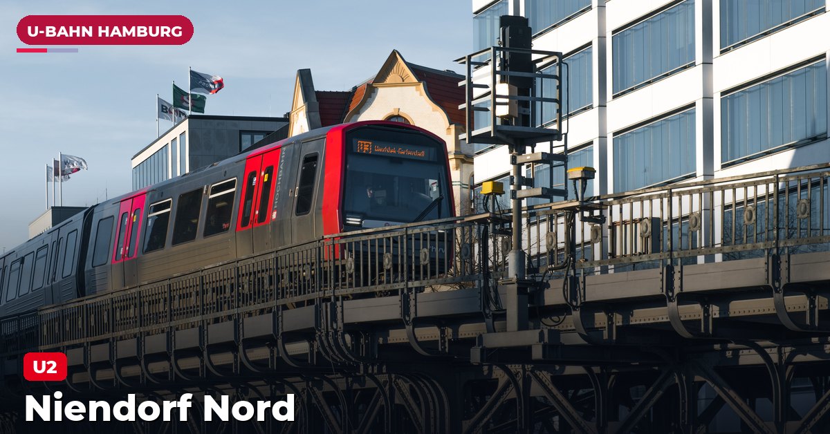 U-Bahn-Station Niendorf Nord in Hamburg — Linie U2