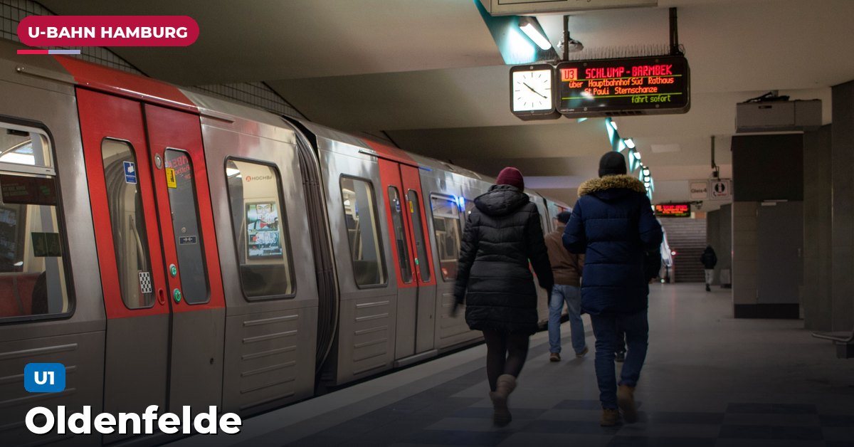 U-Bahn-Station Oldenfelde in Hamburg — Linie U1