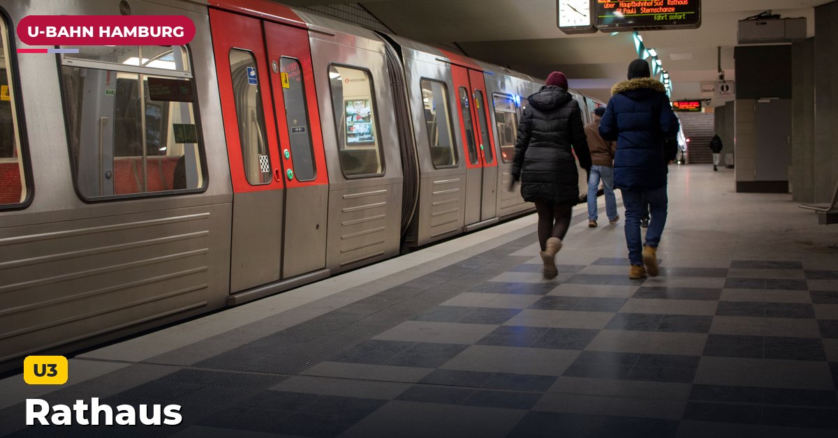 U-Bahn-Station Rathaus in Hamburg — Linie U3