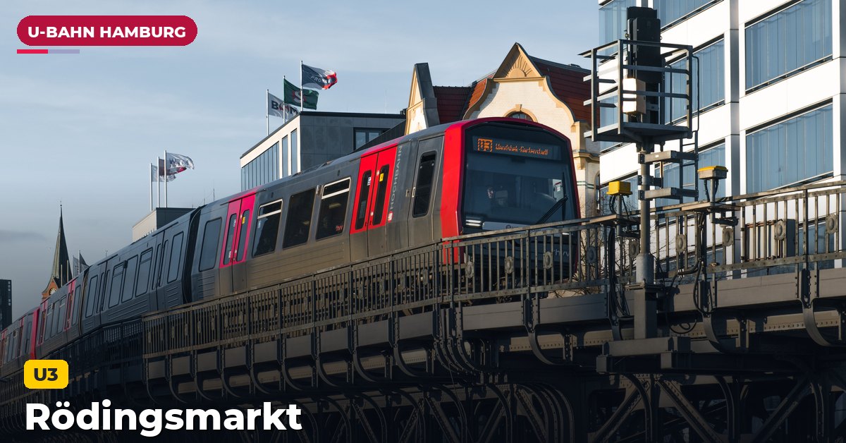 U-Bahn-Station Rödingsmarkt in Hamburg — Linie U3