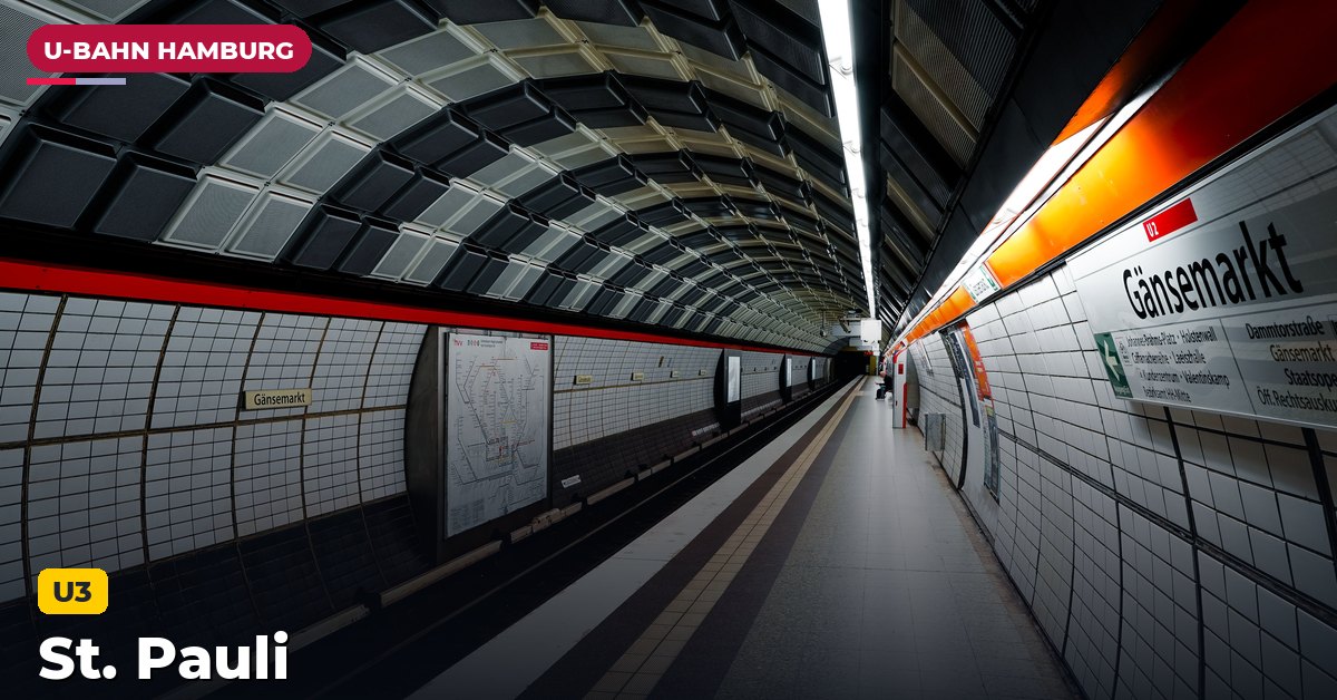 U-Bahn-Station St. Pauli in Hamburg — Linie U3