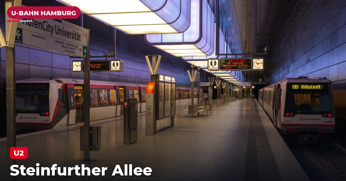 U-Bahn-Station Steinfurther Allee in Hamburg — Linie U2