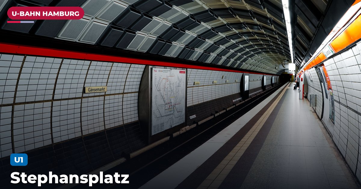 U-Bahn-Station Stephansplatz in Hamburg — Linie U1