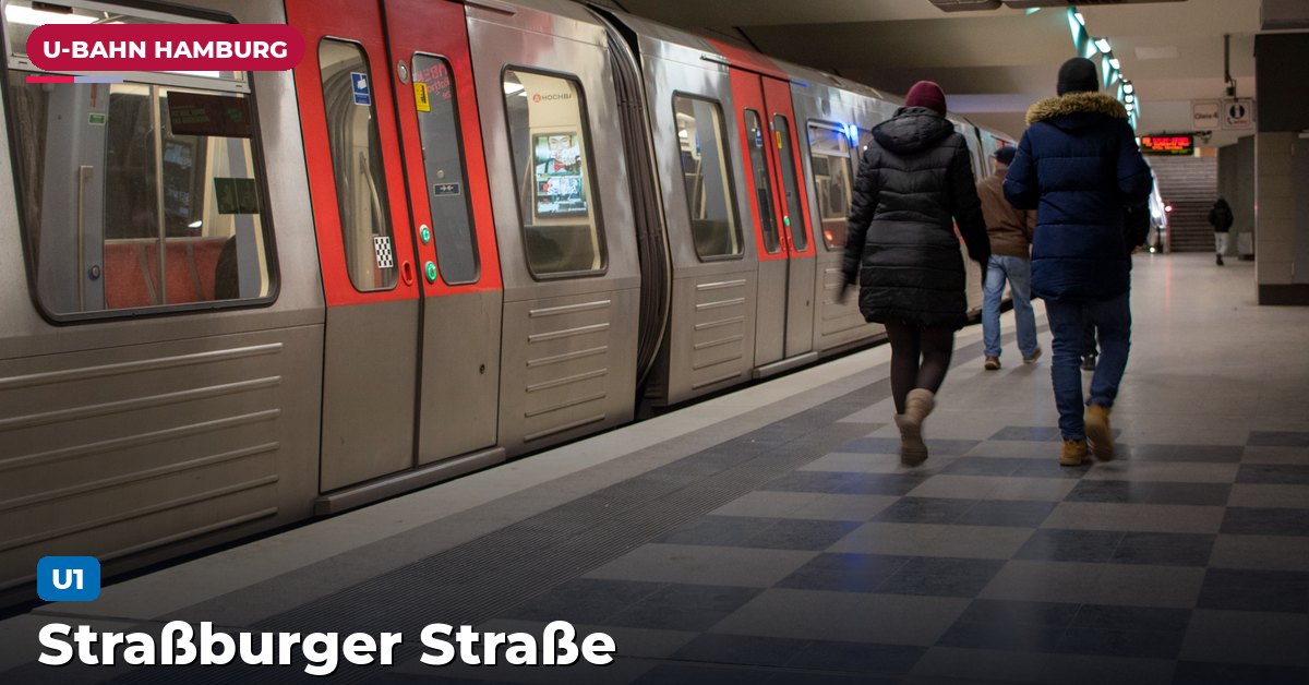 U-Bahn-Station Straßburger Straße in Hamburg — Linie U1