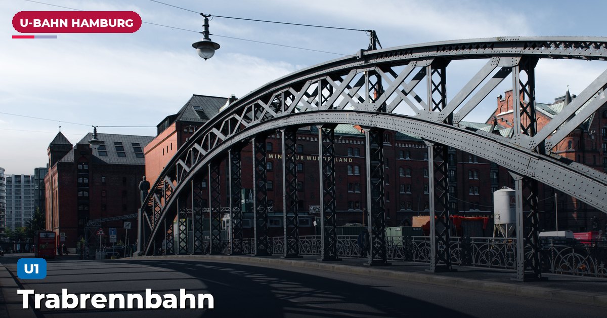 U-Bahn-Station Trabrennbahn in Hamburg — Linie U1
