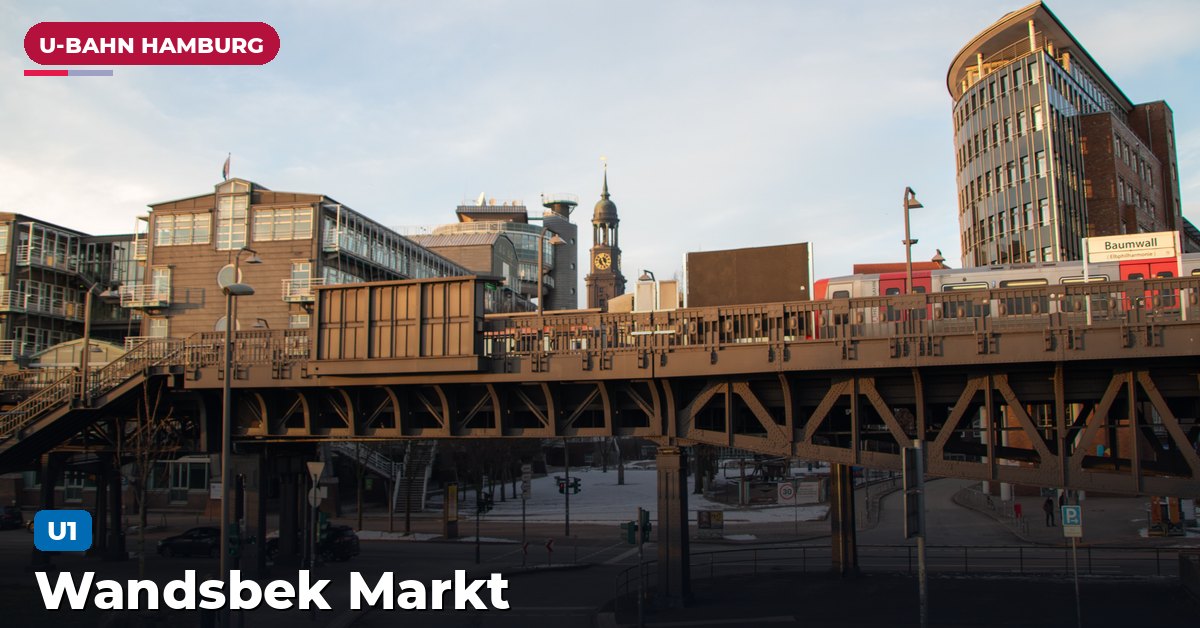 U-Bahn-Station Wandsbek Markt in Hamburg — Linie U1
