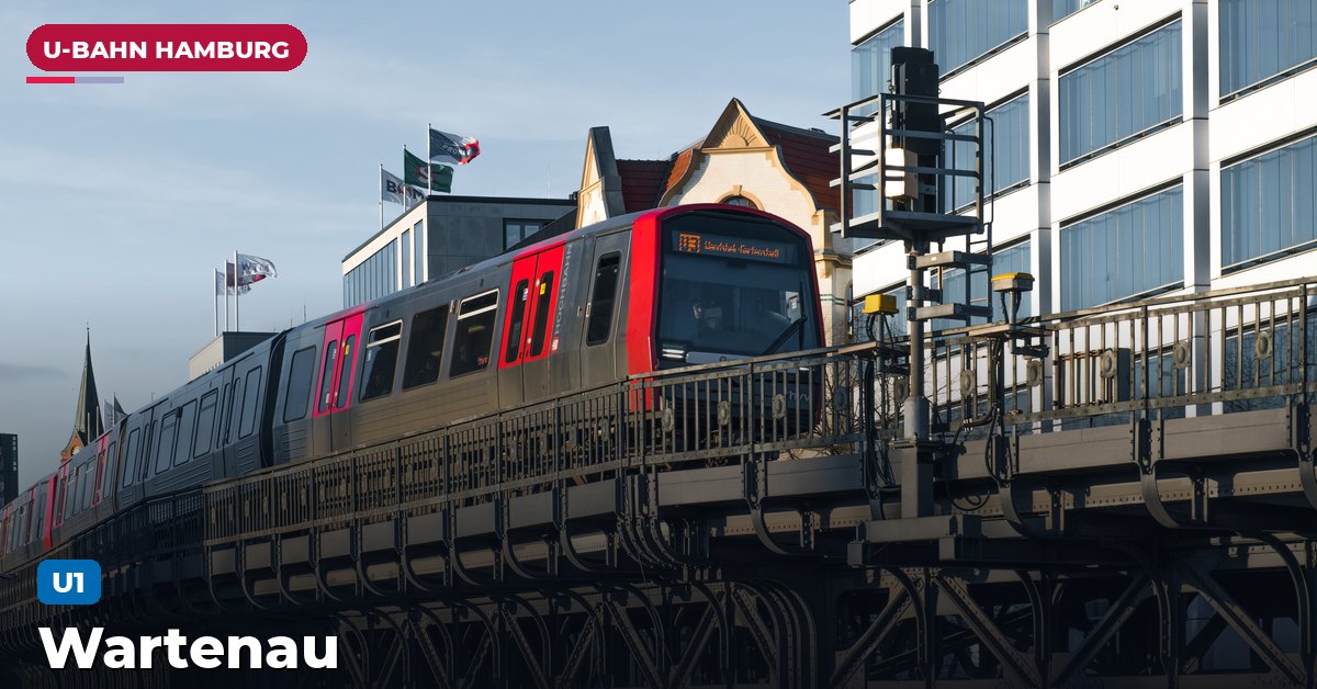 U-Bahn-Station Wartenau in Hamburg — Linie U1